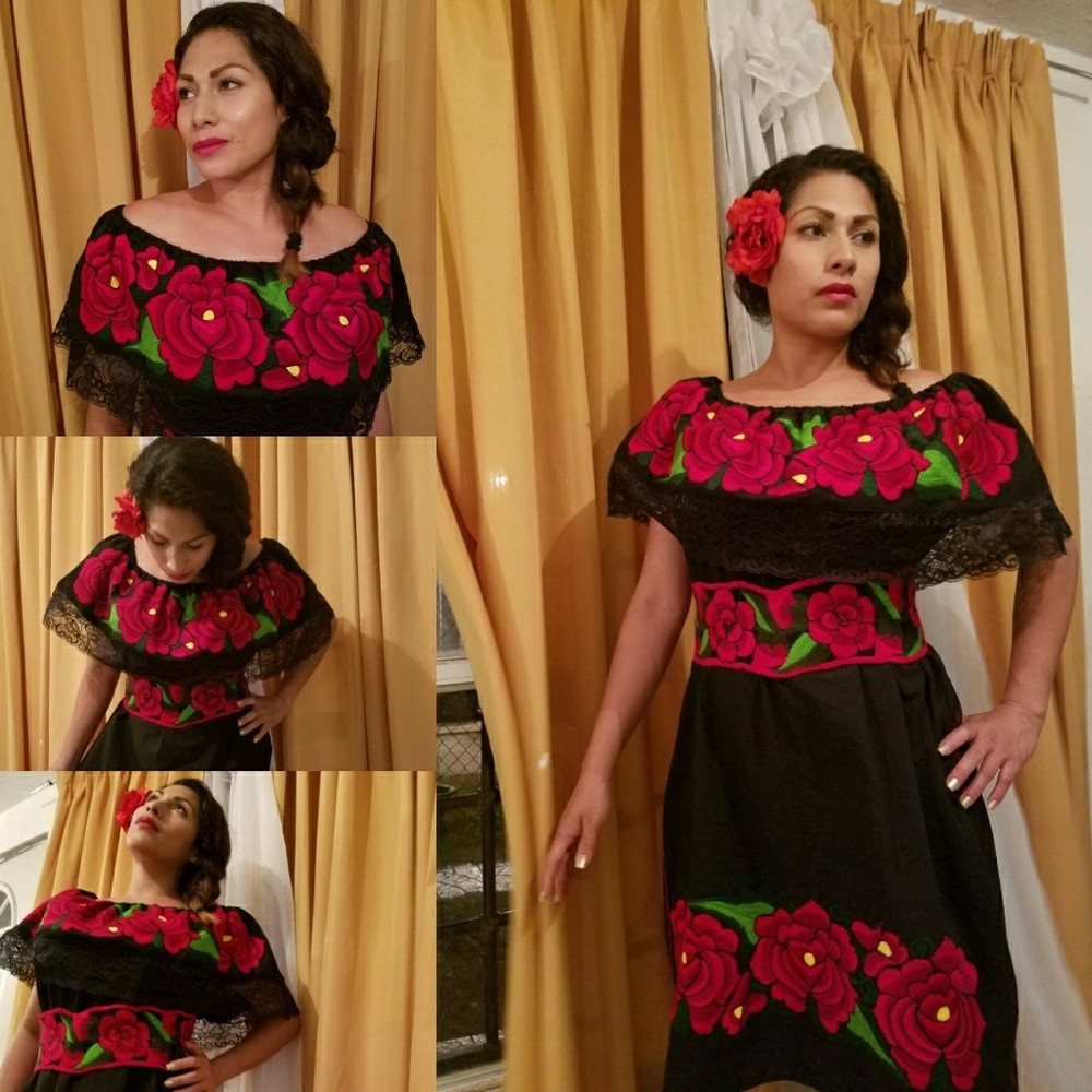 SOLD* Mexican Embroidered Dress_Belt CRAZY SALE! - Picture 1 of 8